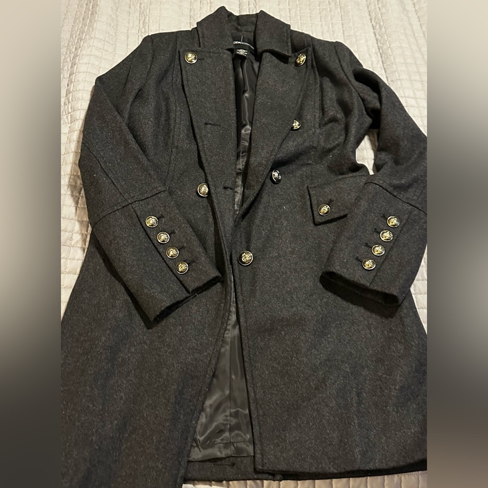 Moda International Gray Wool Blend Coat- new without tags size 12